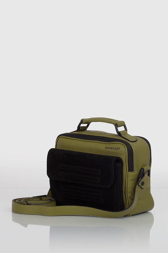 Leather urban shoulder bag handbag Hackney BAGOLOGY