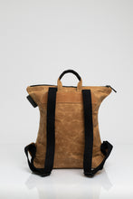 Brockley brown vintage beeswaxed cotton backpack