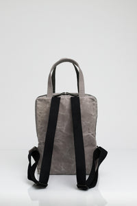Holborn grey vintage beeswaxed cotton backpack