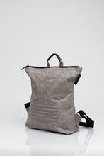 Brockley grey vintage beeswaxed cotton backpack