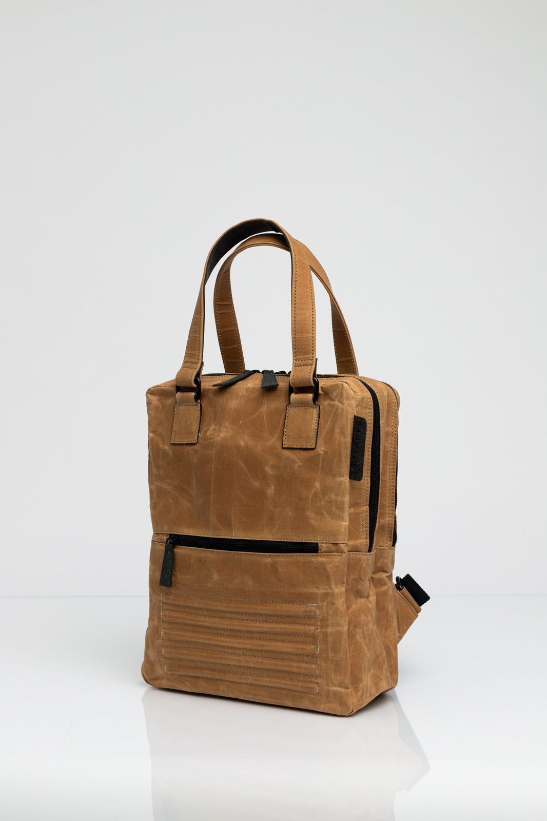 Holborn brown vintage beeswaxed cotton backpack