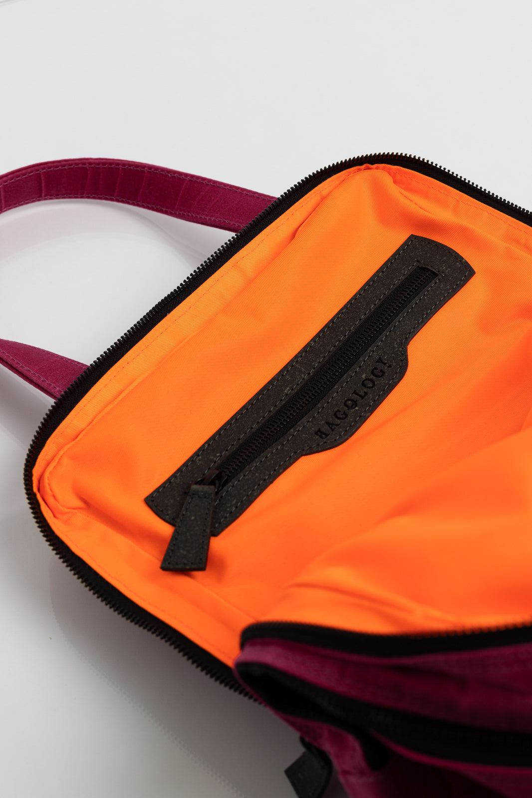 Holborn pink vintage beeswaxed cotton backpack
