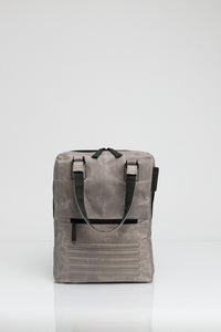 Holborn grey vintage beeswaxed cotton backpack