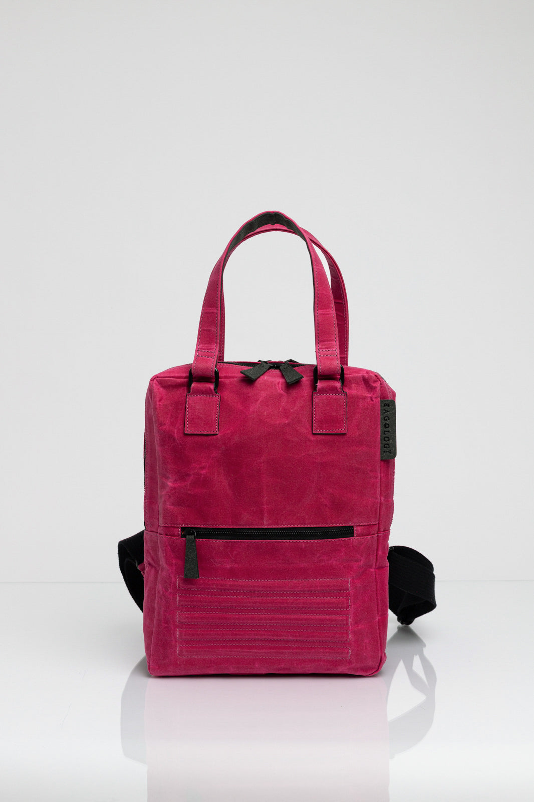 Holborn pink vintage beeswaxed cotton backpack