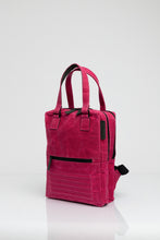 Holborn pink vintage beeswaxed cotton backpack