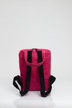 Holborn pink vintage beeswaxed cotton backpack