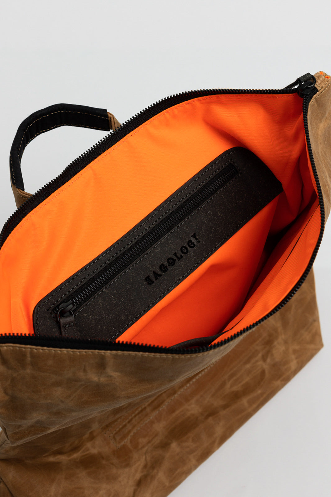 Brockley brown vintage beeswaxed cotton backpack