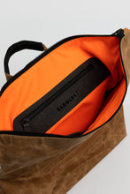 Brockley brown vintage beeswaxed cotton backpack