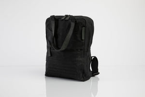 Holborn vintage black heavy waxed cotton backpack