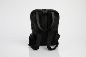 Holborn vintage black heavy waxed cotton backpack