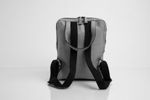 Holborn light grey leather two in one unisex backpack
