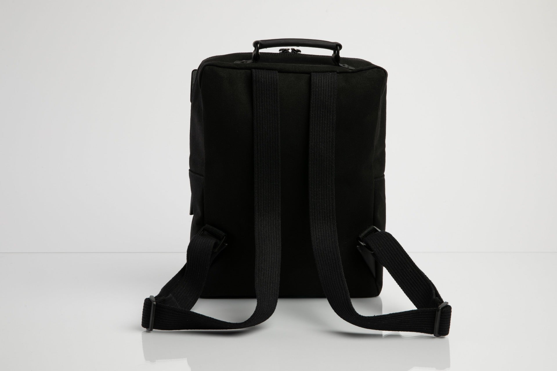 Blackfriars grey recycled leather and cotton backpack