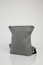 Brockley light grey leather unisex backpack