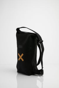 Vauxhall black waxed cotton shoulder bag