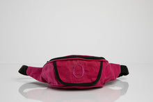 Deptford pink beeswaxed cotton bum bag with pink logo