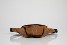 Deptford brown beeswaxed cotton bum bag with brown logo