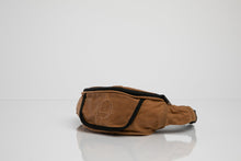 Deptford brown beeswaxed cotton bum bag with brown logo