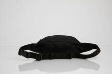 Deptford black beeswaxed cotton bum bag with black logo