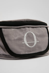 Deptford grey beeswaxed cotton bum bag with grey logo
