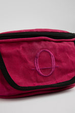 Deptford pink beeswaxed cotton bum bag with pink logo
