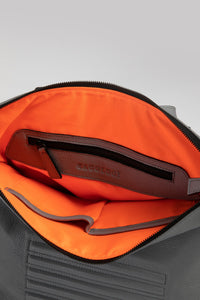 Brockley light grey leather unisex backpack