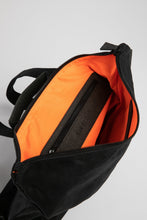 Brockley vintage black heavy waxed cotton backpack