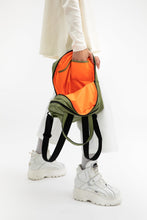 Holborn olive green leather two in one unisex backpack