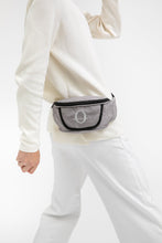 Deptford grey beeswaxed cotton bum bag with grey logo