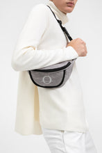 Deptford grey beeswaxed cotton bum bag with grey logo