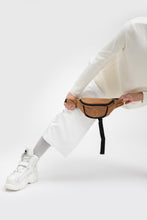 Deptford brown beeswaxed cotton bum bag with brown logo