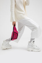 Deptford pink beeswaxed cotton bum bag with pink logo
