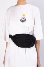 Deptford black cotton bum bag with black logo
