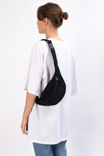 Deptford black cotton bum bag with black logo
