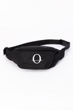 Deptford black cotton bum bag with white logo