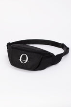 Deptford black cotton bum bag with white logo