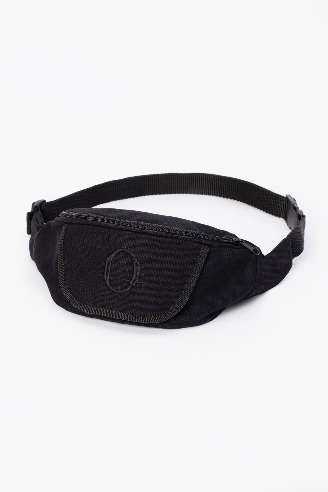 Deptford black cotton bum bag with black logo