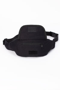 Deptford black cotton bum bag with black logo