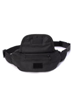 Deptford black cotton bum bag with white logo