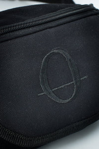 Deptford black cotton bum bag with black logo