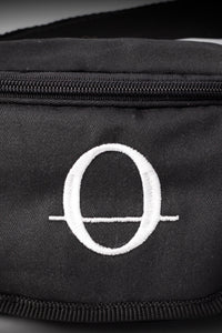 Deptford black cotton bum bag with white logo