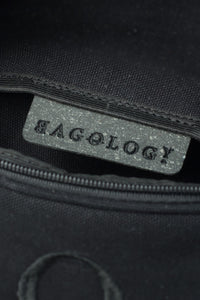 Deptford black cotton bum bag with black logo