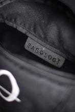 Deptford black cotton bum bag with white logo