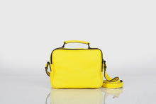 Bright yellow real leather stylish shoulder bag handbag - Bagology