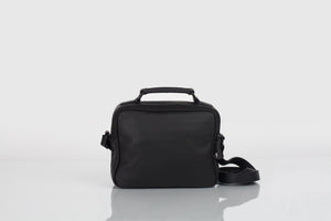 Black real leather stylish shoulder bag handbag - Bagology