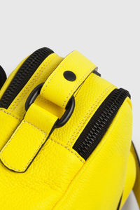 Bright yellow real leather stylish shoulder bag handbag - Bagology