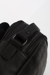 Black real leather stylish shoulder bag handbag - Bagology