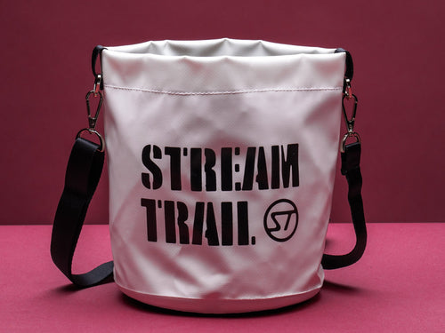 Anemone white bucket bag