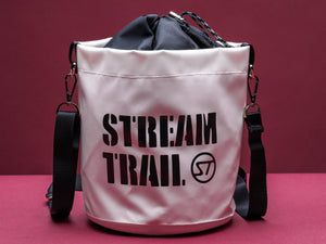 Anemone white bucket bag