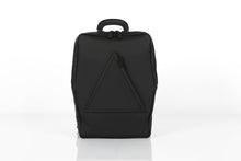 Barbican black leather unisex backpack