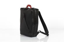 Barbican black leather unisex backpack